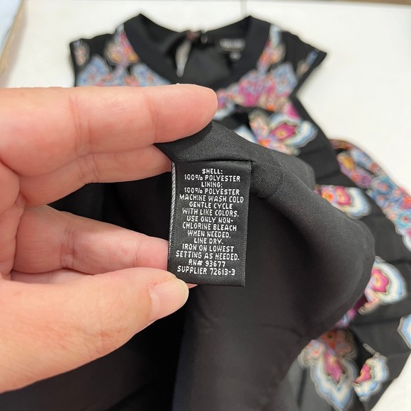 Nicole By‎ Nicole Miller Womens 6 Boho Pleated Shift Dress Retro Festival Chic - Picture 7 of 11